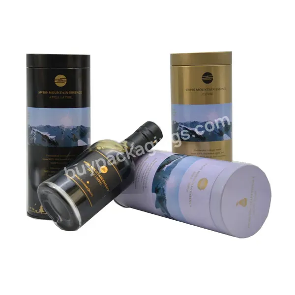 High End Round Vodka Tin Can Drinking Wine Tin Can Metal Box For Wine Packing