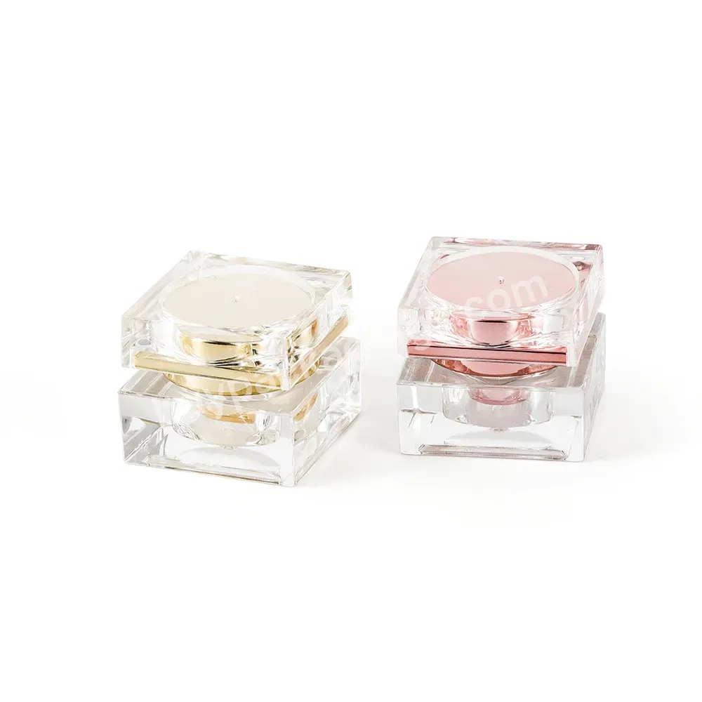 High Ending Empty Jar Square Mini Size 5 G Skin Care Product Storage Plastic Cosmetic Cream Jars