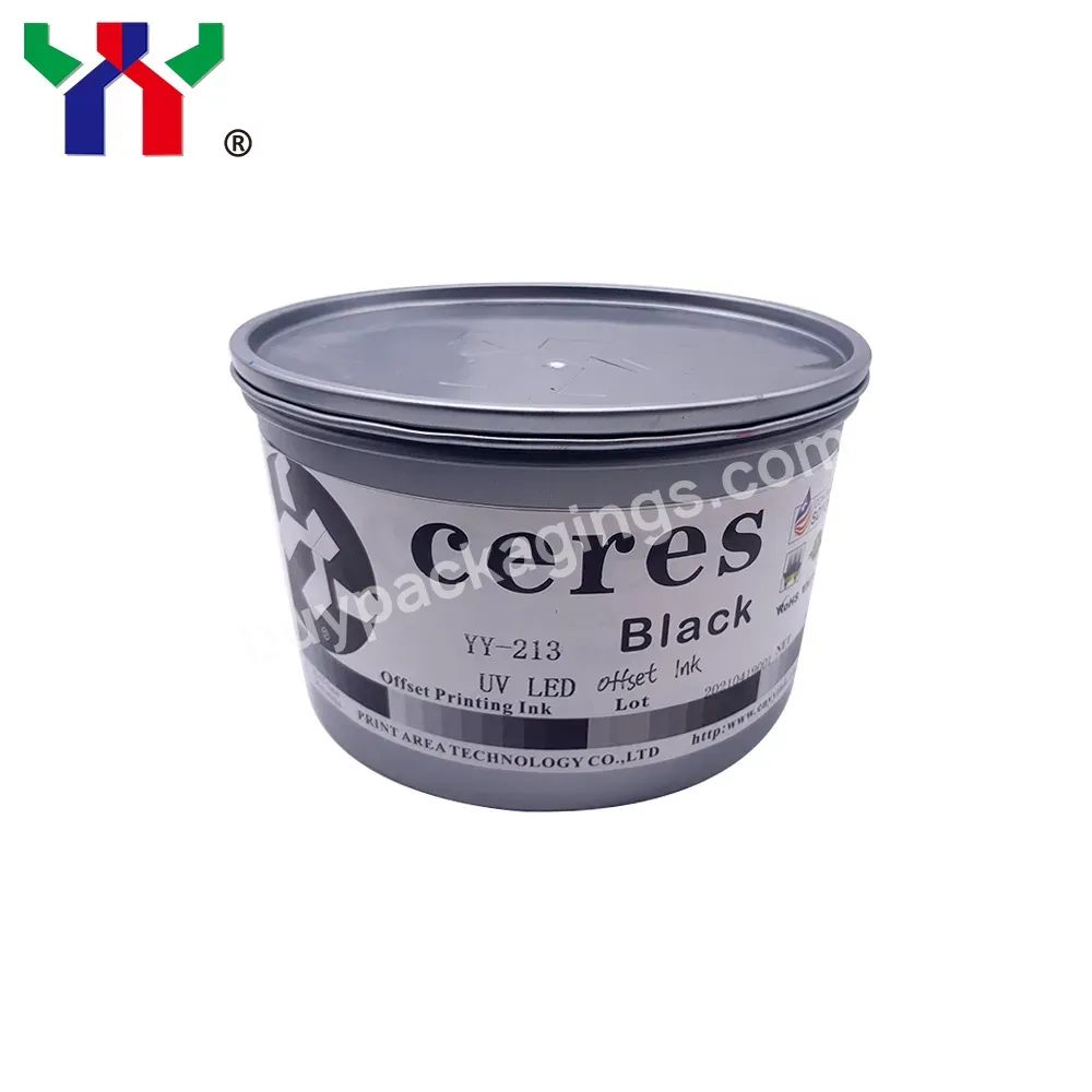 High Glass Ceres Uv Led Offset Printing Ink,1kg/can,Black