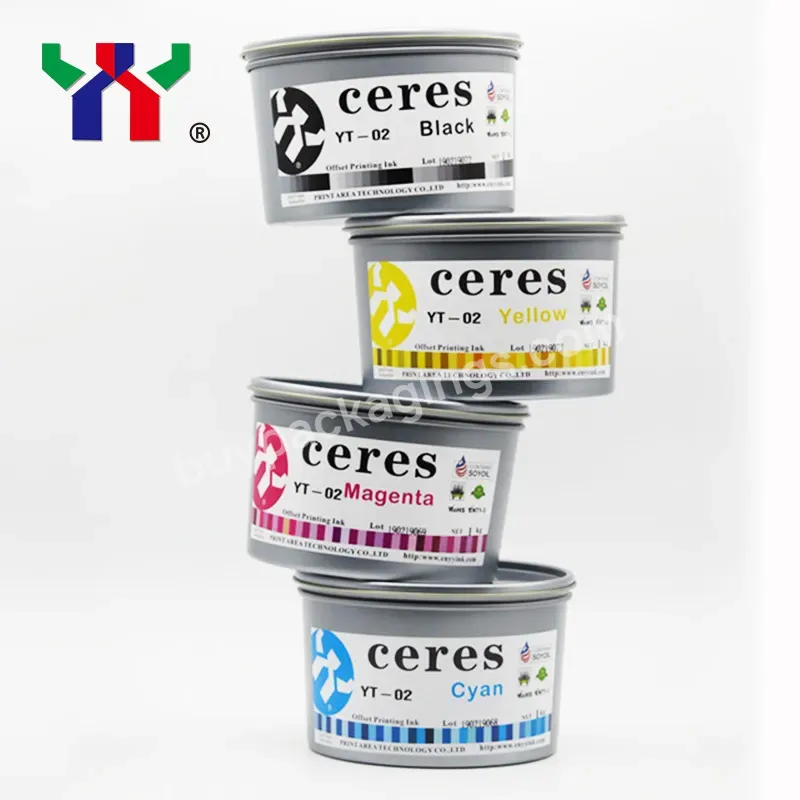 High Gloss Sheet- Fed Offset Ink Ceres Brand Yt-02 For Paper,Magenta/yellow/cyan/black Each 1kg