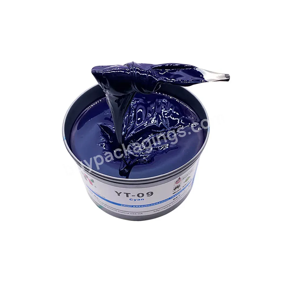 High Gloss Yt-09 Soya Offset Printing Ink For Food Package Printing,Cyan,1 Kg/can