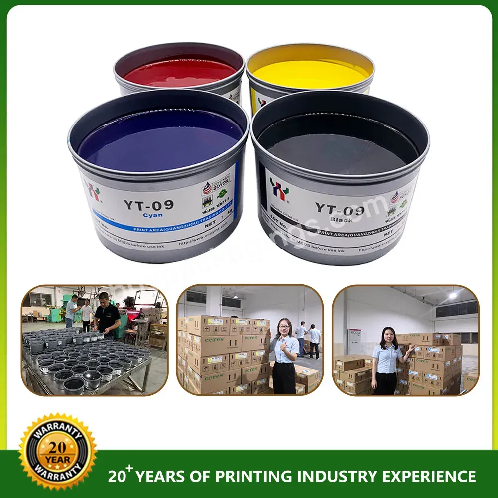 High Gloss Yt-09 Soya Offset Printing Ink For Food Package Printing,Cyan,1 Kg/can