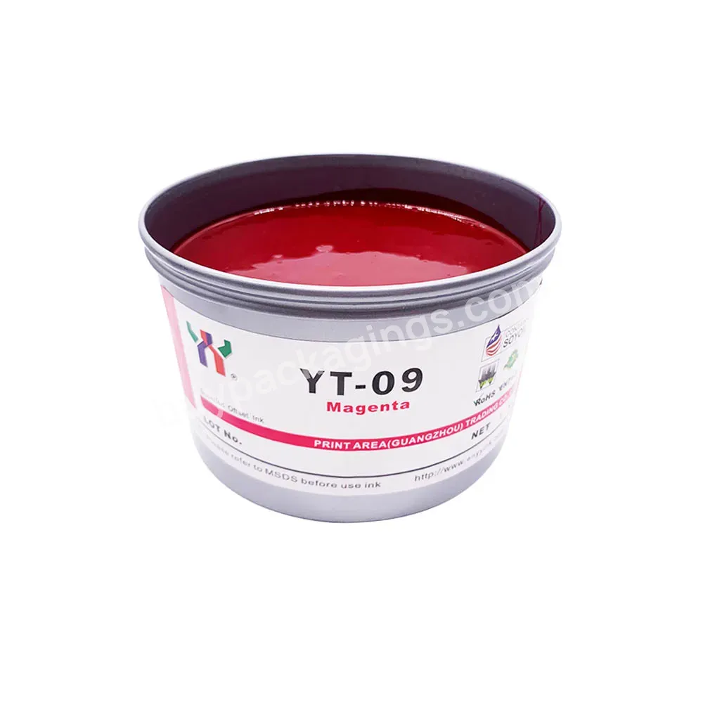 High Gloss Yt-09 Soya Offset Printing Ink For Food Package Printing,Magenta,1 Kg/can