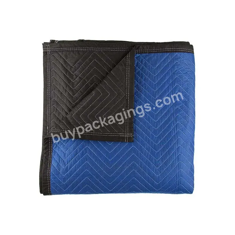 High-grade Custom Logo Luxury Moving Blanket Pads Polyester Quilted Furniture Moving Blanket