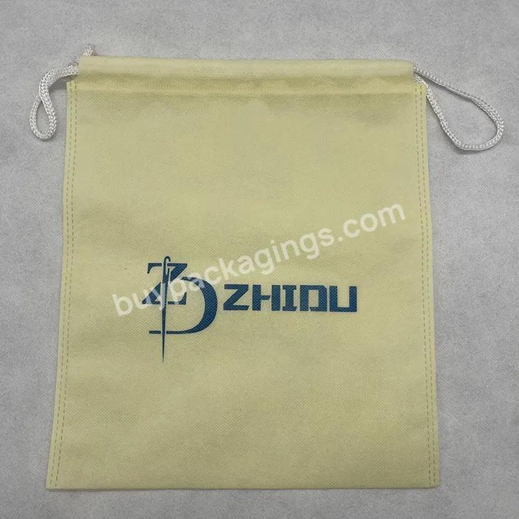 High Grade Custom Logo Seal Dustproof Non Woven Draw String Bag Clothing Shoes Storage Bag Travel Convenient Dust Drawstring Bag