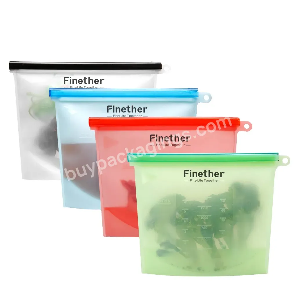 High Grade Custom Reusable Silicone Food Storage Bag For Packaging