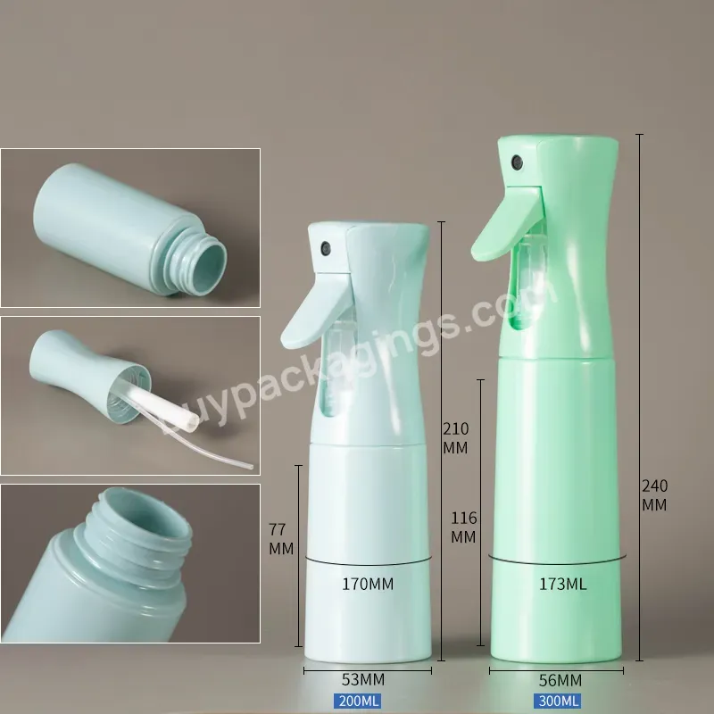 High Grade Empty Plastic Water Continuous Hair Spray Bottle 7oz 10oz 200ml 300ml Water Bottle With Box Custom Logo Label Pattern