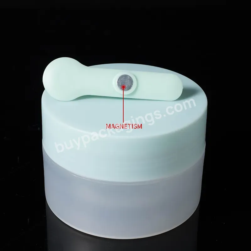 High Grade Pet Cosmetic Container Magnet Spoon Plastic Jars 100ml For Face Cream With Screw Top Lid