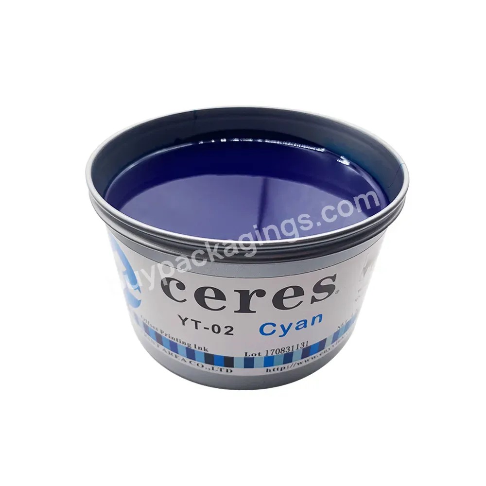 High Gross Ceres Yt-02 Sheet- Fed Offset Ink For Paper Cyan,1 Kg/can