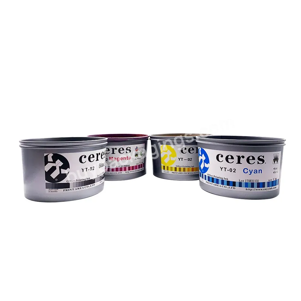 High Gross Ceres Yt-02 Sheet- Fed Offset Ink For Paper Cyan,1 Kg/can