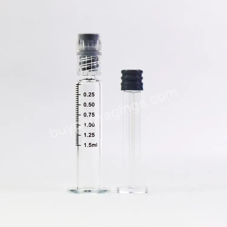 High Quality 0.5ml 1ml 1.5ml 2.25ml 3ml 5ml 10ml Luer Caps Luer Lock Oil Syringe Packaging Prefilled Glass Syringe