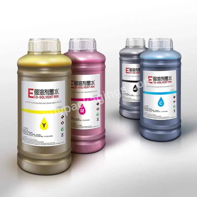 High Quality 1 Liter No Odor Eco Solvent Ink For Indoor And Outdoor Printing Materials Xp600 Dx5 Tx800 I3200 Eco Solvent Printer - Buy Solvent Based Printing Ink,I3200 Print Head Eco Solvent Ink,Vivid Colour Eco Solvent Ink.