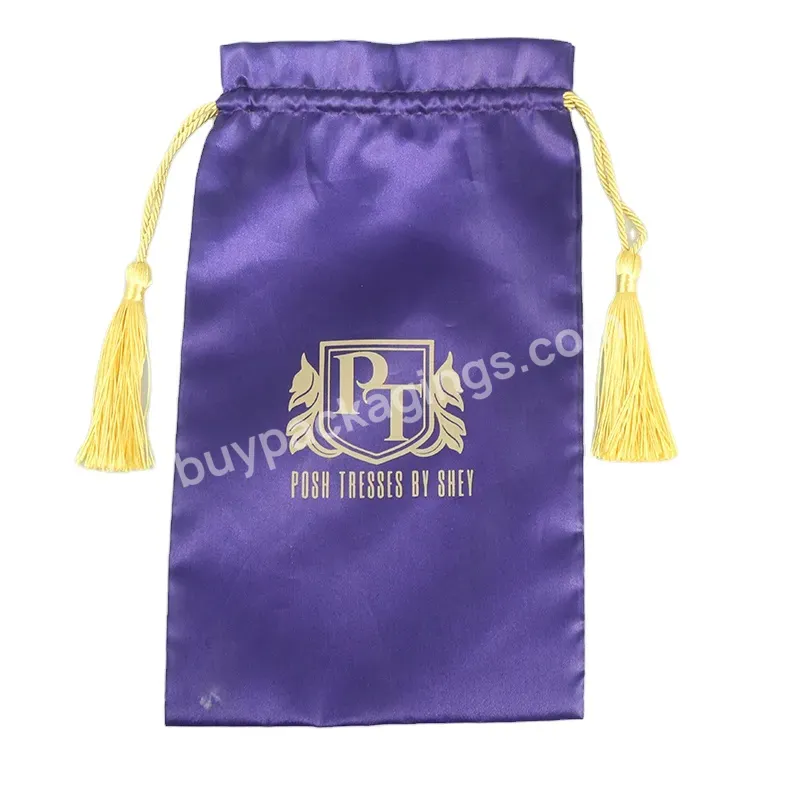 High Quality 100 Silk Drawstring Bags Black Drawstring Gift Satin Silk Bags For Clothes