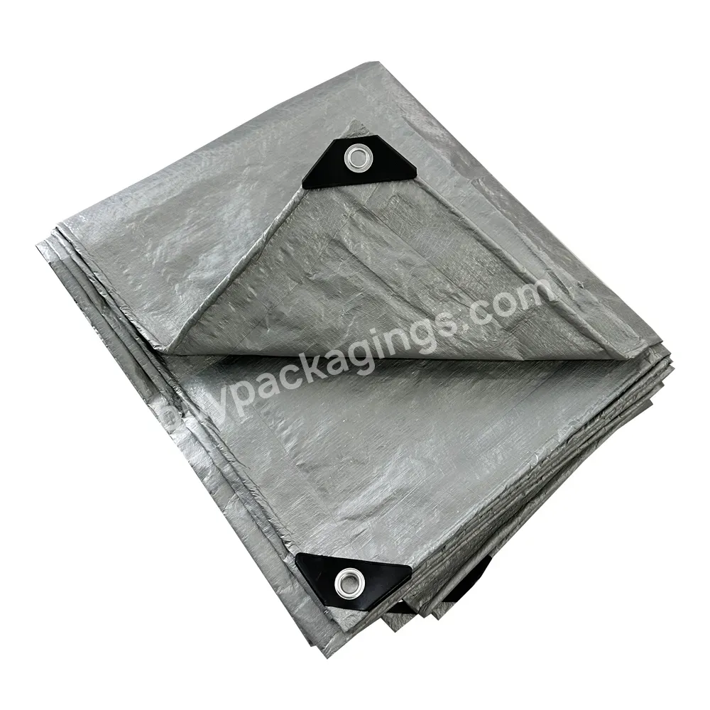 High Quality 100% Waterproof Silver/black Pe Tarpaulin For Truck/cargo Cover