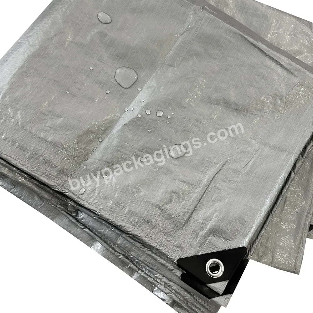 High Quality 100% Waterproof Silver/black Pe Tarpaulin For Truck/cargo Cover