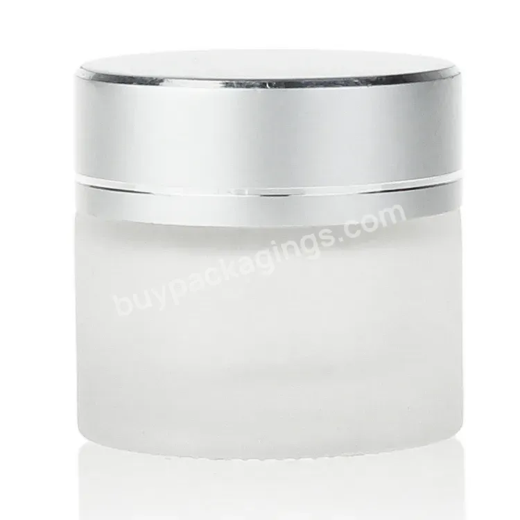 High Quality 10g Cosmetic Cream Matte Frosted Clear Glass Jar