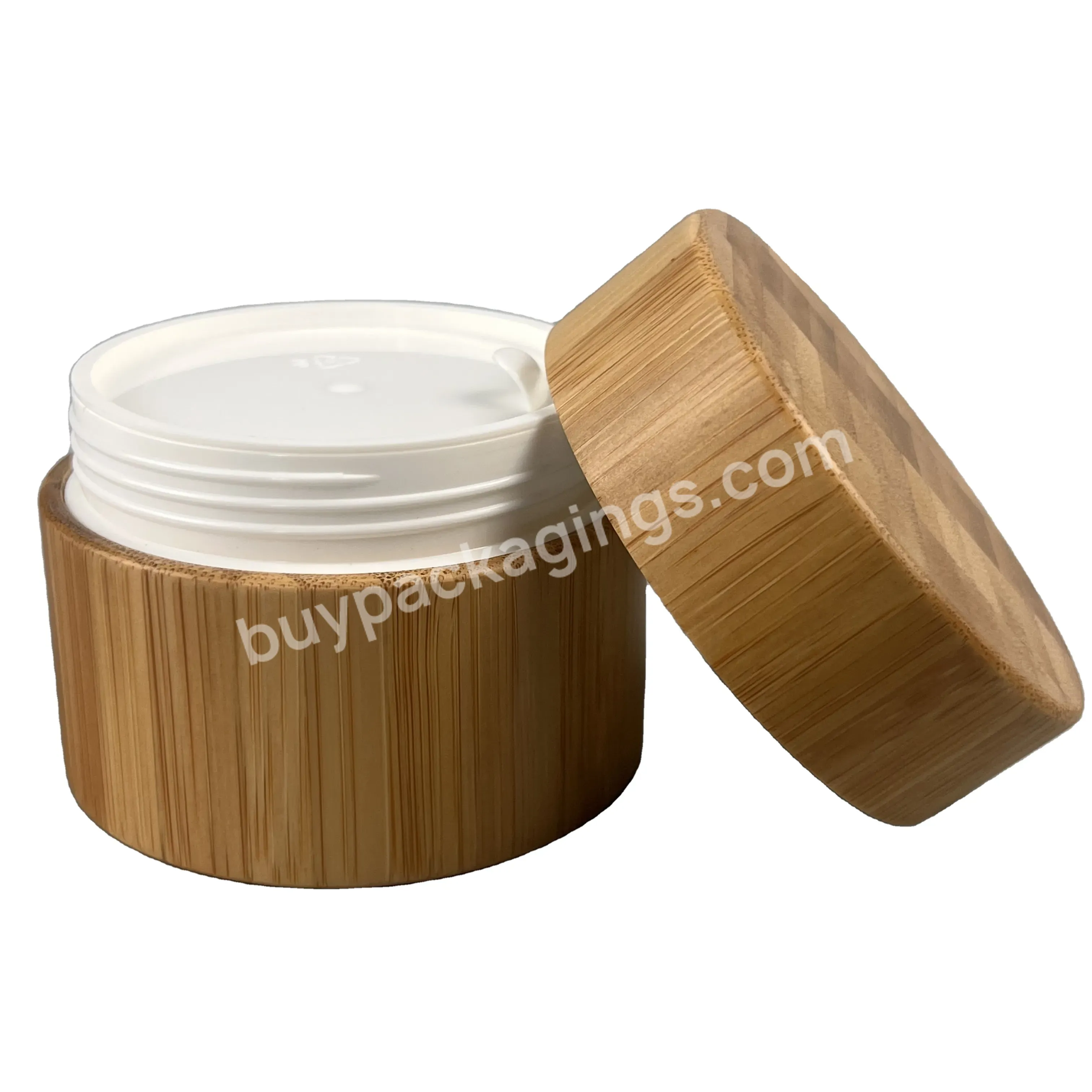 High Quality 10ml 15ml 30ml 50ml 100ml Cosmetic Pp Plastic Jars And Bottles Bamboo Jars Custom Logo Wholesales