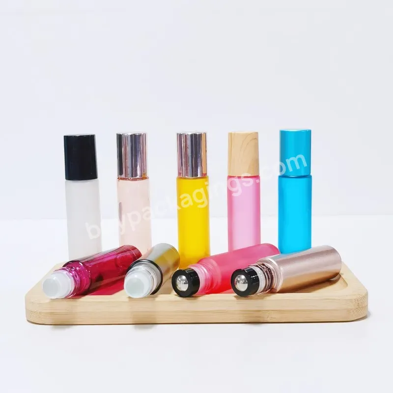 High Quality 10ml Glass Roll On Bottles With Black Housing Stainless Steel Roller Ball For Essential Oils