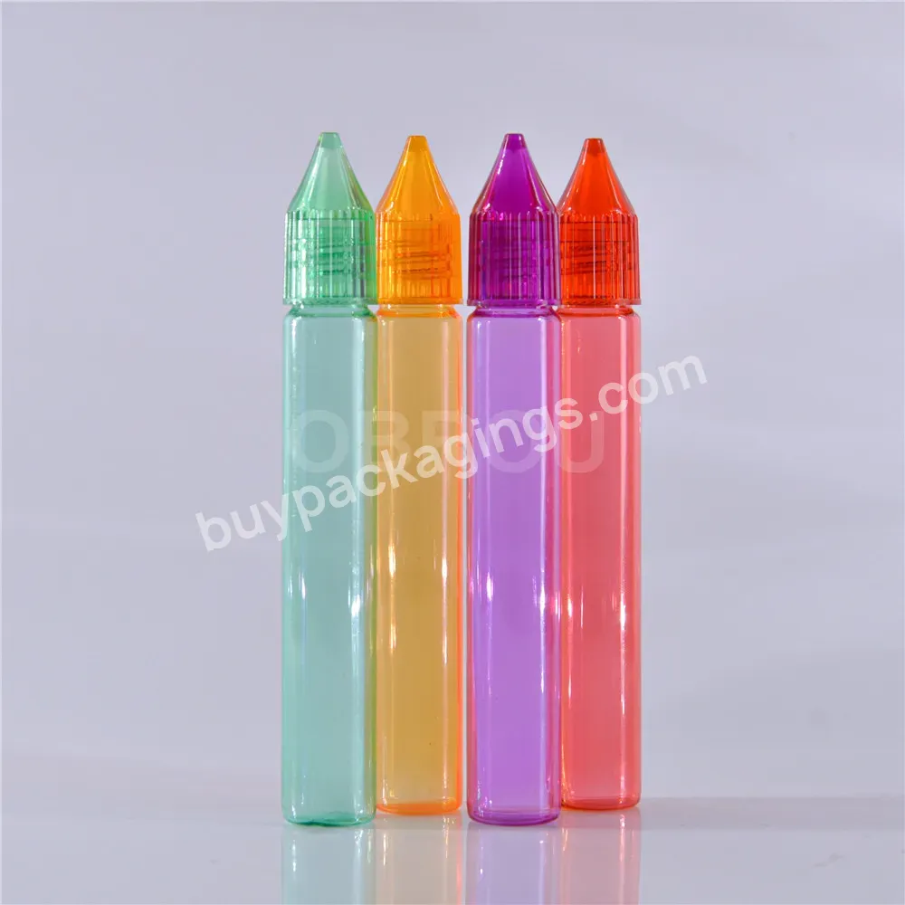 High Quality 15ml Mult-color Pet Plastic Bottles With Long Thin Tip Clear/red/green/black Plastic Squeezed Oil Dropper Bottle