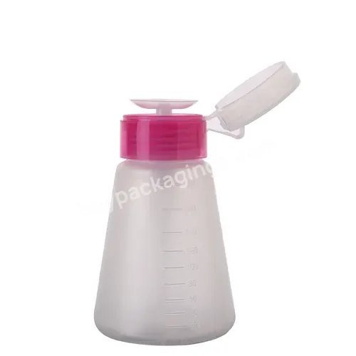 High Quality 180ml Pe Plastic Bottle Dispenser Press Bottle Nail Pump Plastic Nail Polish Remover Pump