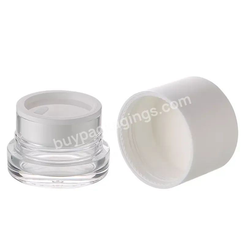 High Quality 1oz 30g 15g 50g Empty Cosmetic Dipping Powder Container Cream Thick Wall Acrylic Jar With Abs Screw Cap