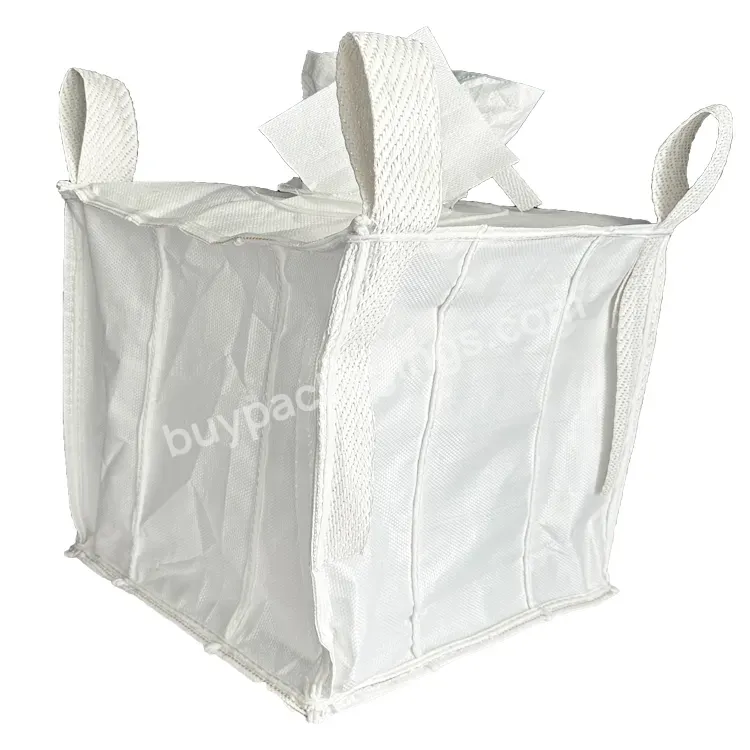 High Quality 2 Ton Super Sack 1000kg Jumbo Bag Tubular Fibc Jumbo Zipper Big Ton Bag Bulk Bag For Sand Construction Cement