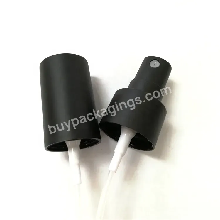 High Quality 20/410 24/410 Smooth Fine Mist Sprayer Matte Black Color Perfume Spray Pump With Over Cap Manufacturer