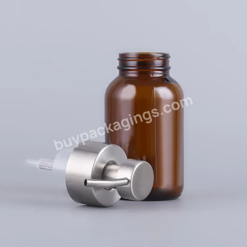 High Quality 250ml Empty Glass Bottle Refillable Cosmetic Jar With Foam Liquid Soap Dispenser Lotion Bottles With Pump