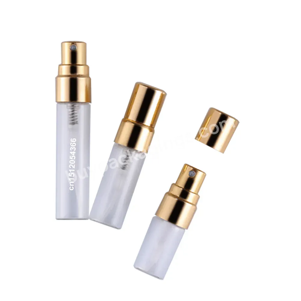 High Quality 2ml 3 Ml 5 Ml Cosmetic Water Bottle With Gold Spray Head 2 Ml Glass Sprayer Bottle - Buy Cosmetic Water Bottle,Small Spray Bottle,2ml Glass Spray Bottle.