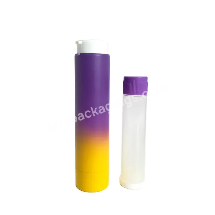 High Quality 30ml 50ml Refillable Matte Purple Yellow Airless Pump Bottle Replaceable Cosmetic Cream Lotion Bottle