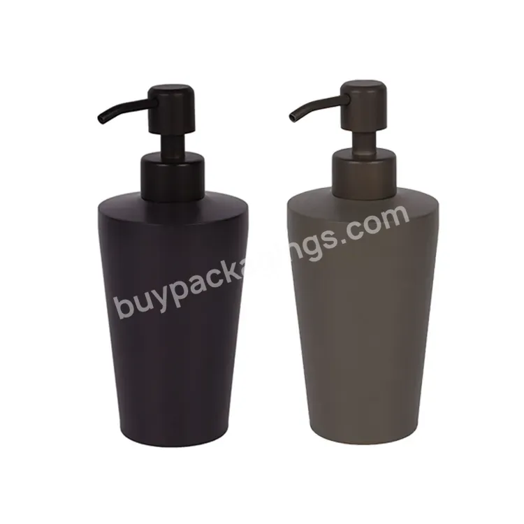 High Quality 350ml Custom Stainless Steel Matte Black Bottle Dispenser Empty Metal Lotion Bottle Packaging