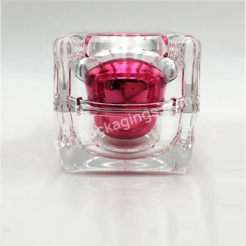 High Quality 3g 5g 6g Plastic Acrylic Facial Cream Container Mini Sample Jar Cosmetic Eye Cream Jar