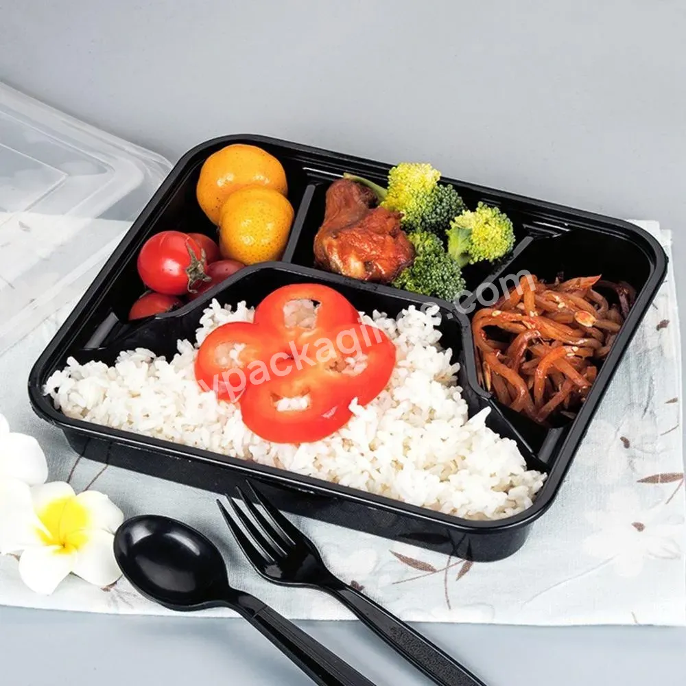 High Quality 4 Compartment Disposable Thick Packaging Food Container With Cover - Buy 4 Compartment Disposable Food Container,Disposable Plastic Thickened Therma Packaging Box,Packaging Box Takeaway Packaging Box With Cover.