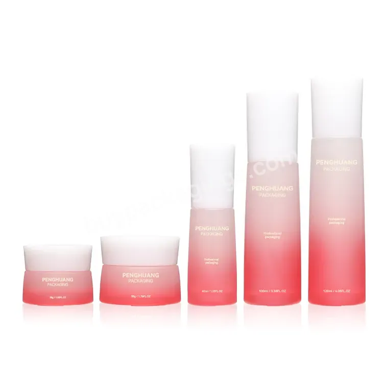 High Quality 40ml 100ml 120ml Cosmetic Packaging Lotion Glass Bottle Face Body Skin Care Bottle Set