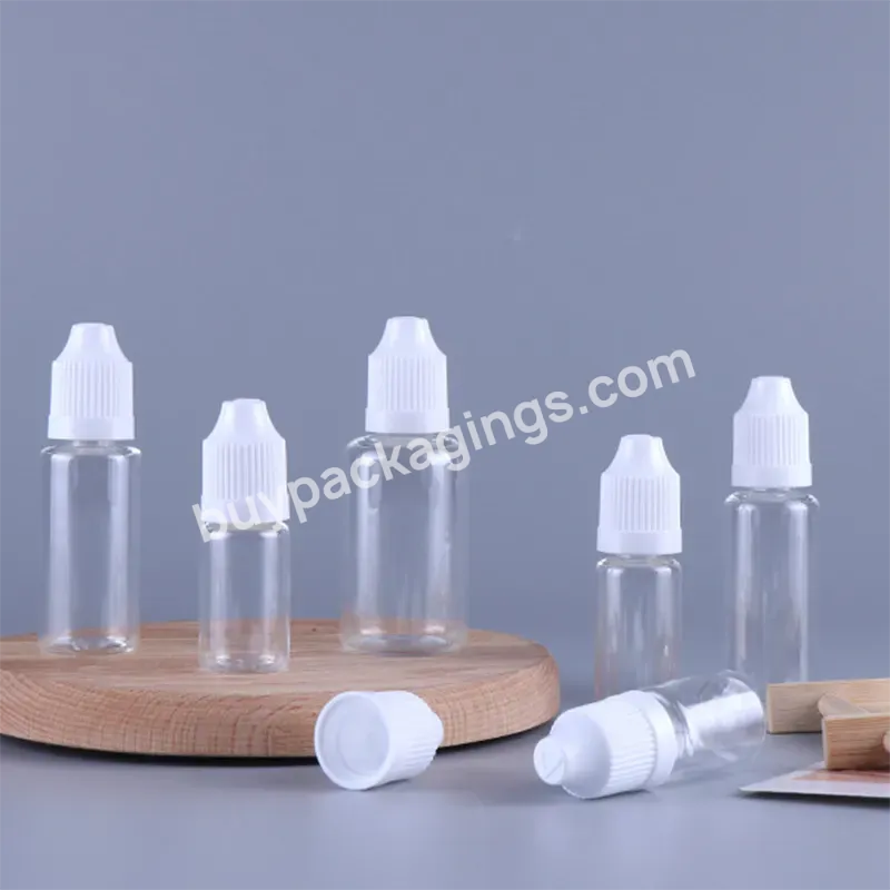 High Quality 5ml 10 Cc 15ml Pe Liiquide Juice Bottle With Lock Cover And Insert