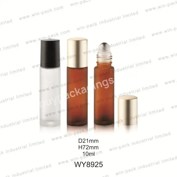 High Quality 5ml 10ml Glass Roll On Bottles With Metal Roller Ball For Essential Oils