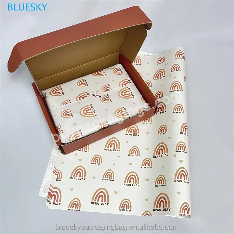 High Quality 60g Tissue Paper With Full Logo Print Christmas Gifts Wrapping Paper Packaging Paper