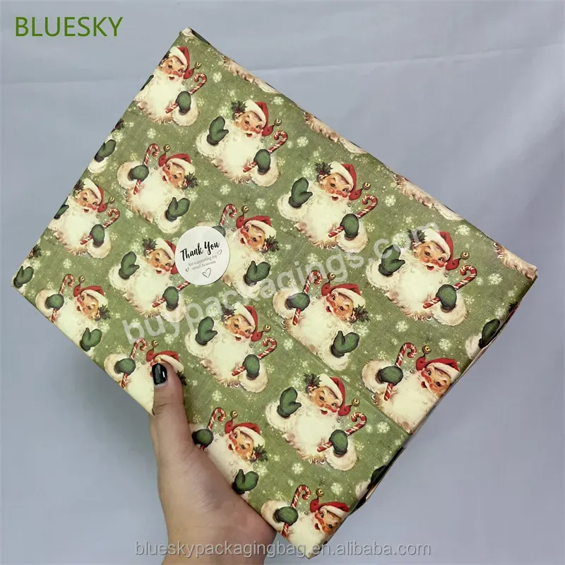 High Quality 60g Tissue Paper With Full Logo Print Christmas Gifts Wrapping Paper Packaging Paper