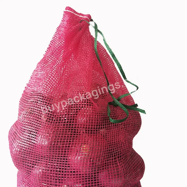 High-quality Agriculture Produce Vegetable And Fruit Mesh Draw String Bag