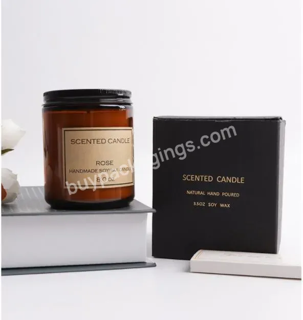 High Quality Amber Brown 2oz 4oz 8.3oz 16oz Empty Glass Candle Jars For Scent Candles - Buy Glass Candle Jars,Candle Jars For Scent Candles,Painted Glass Candle Jars.