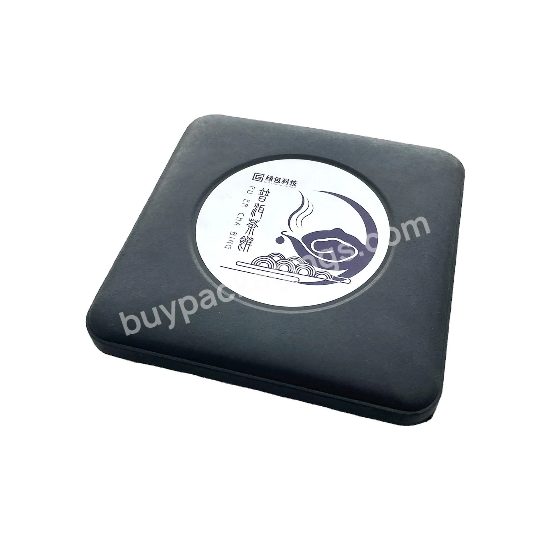 High Quality Black Biodegradable Custom Wholesale Embossing Square Paper Box Packaging With Layer