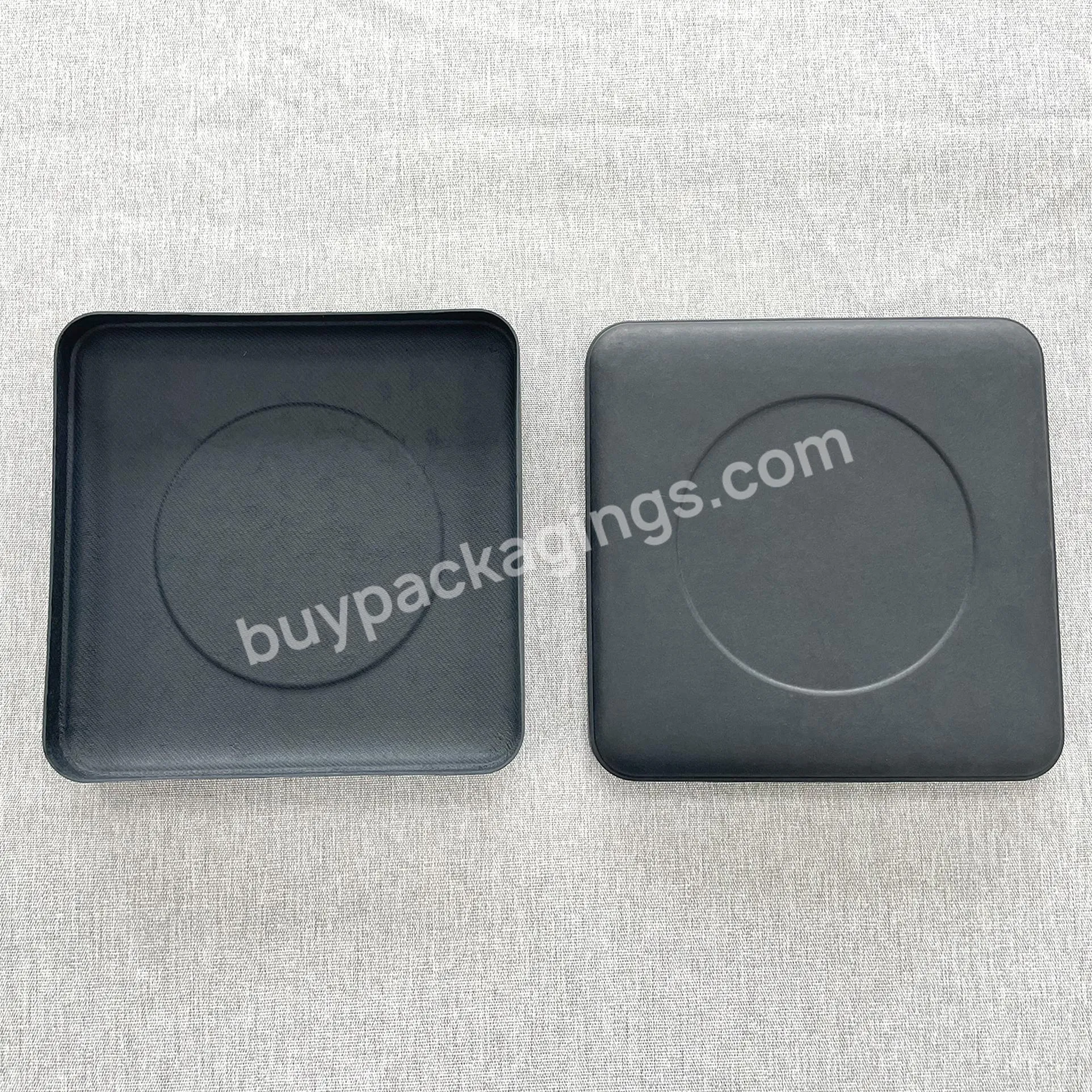 High Quality Black Biodegradable Custom Wholesale Embossing Square Paper Box Packaging With Layer