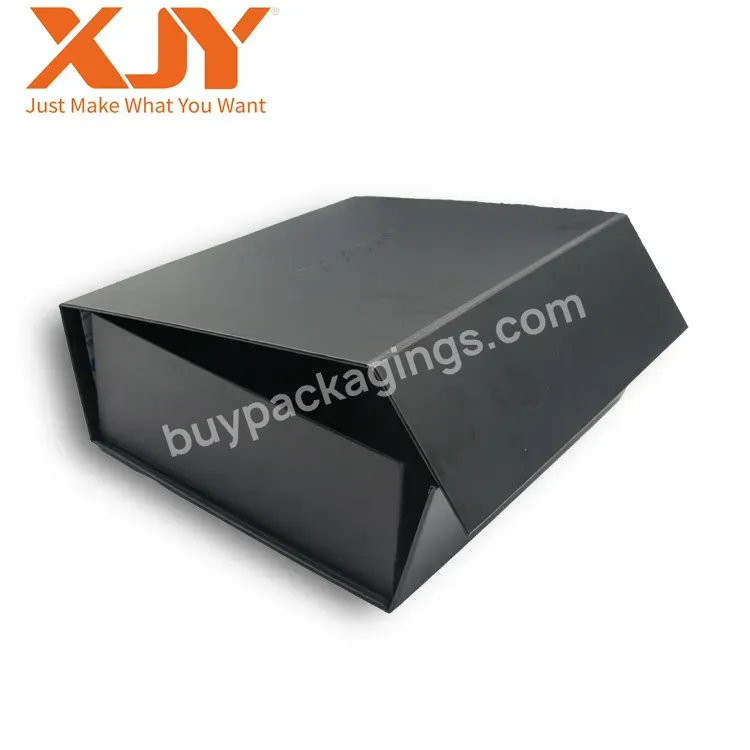 High Quality Black Magnetic Box Magnetic Box With Ribbon Happy Birthday Fold Packaging Luxury Wholesale Magnetic Gift Boxes