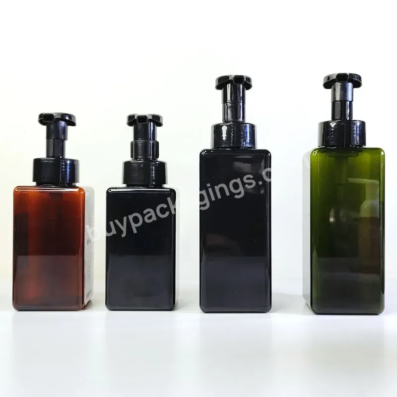 High Quality Body Clean Mousse Shaving Cream Empty Container Black Amber Green Pump 500ml 750ml Pet Foam Bottle