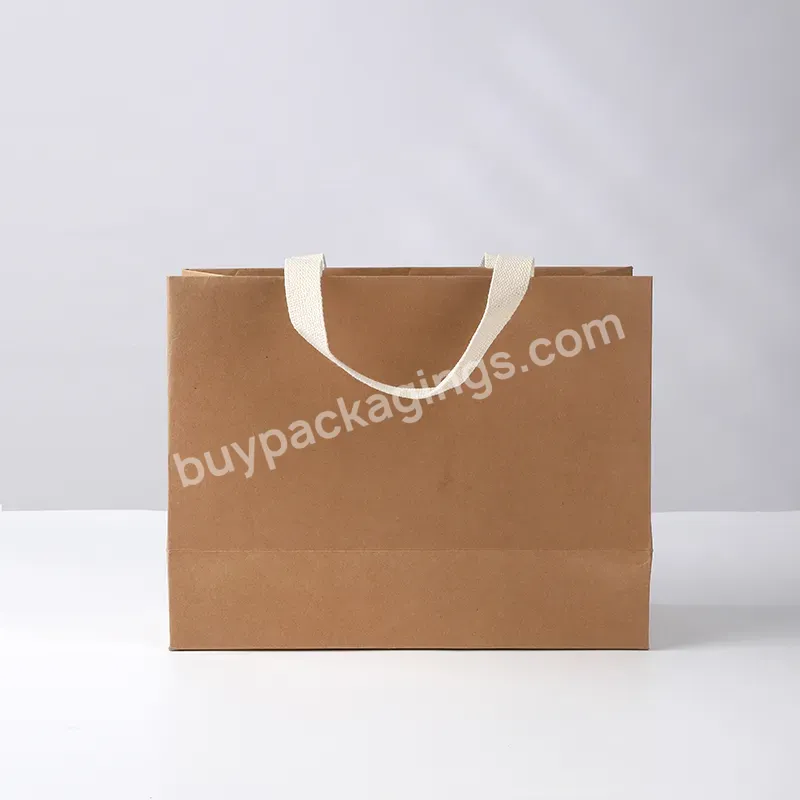High Quality Brown Recycle Kraft Paper Bag With Handle Eco Friendly Kraft Paper Bag With Logo