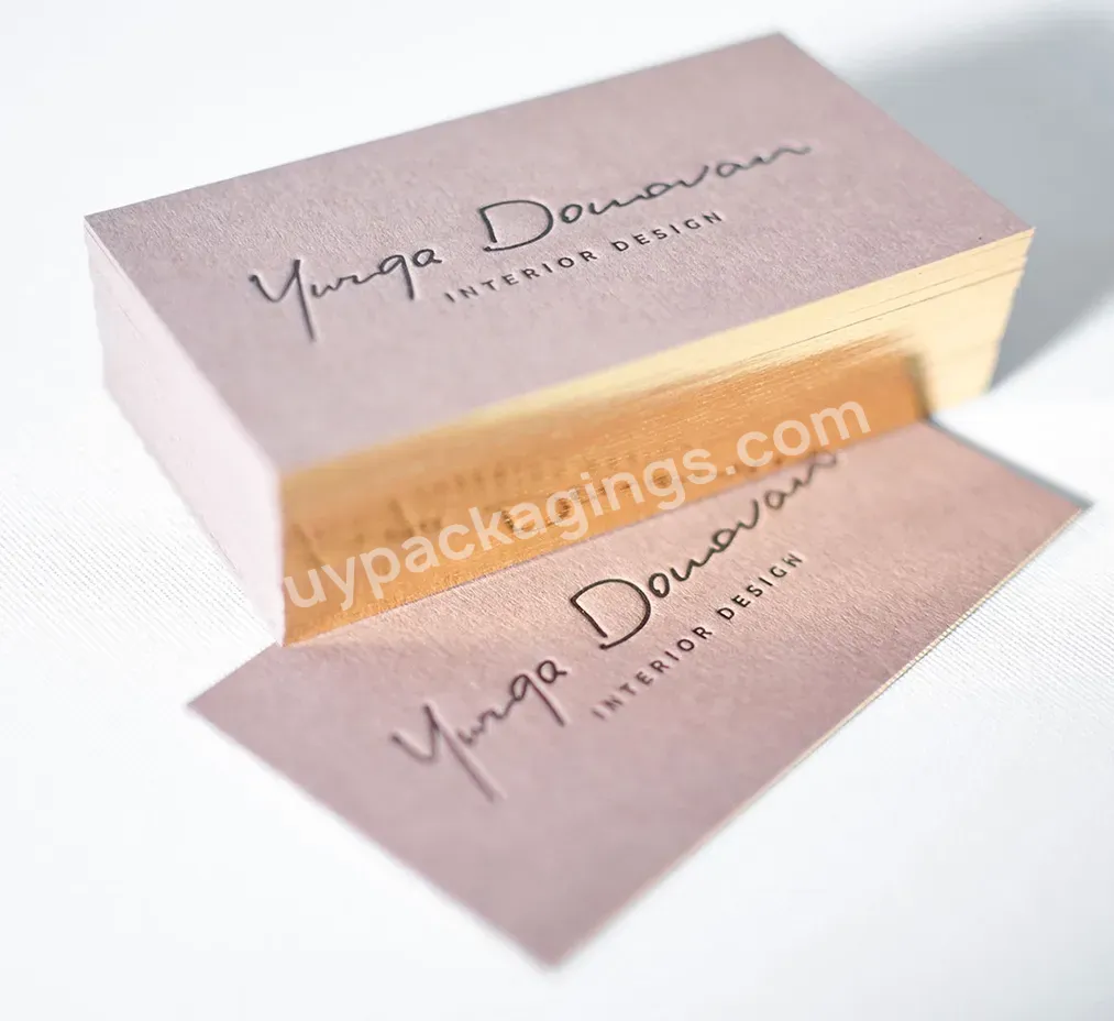 High Quality Business Card Cotton Card Printing Custom Letterpress Printing Paper Gold Foil Stamping Hot Stamping