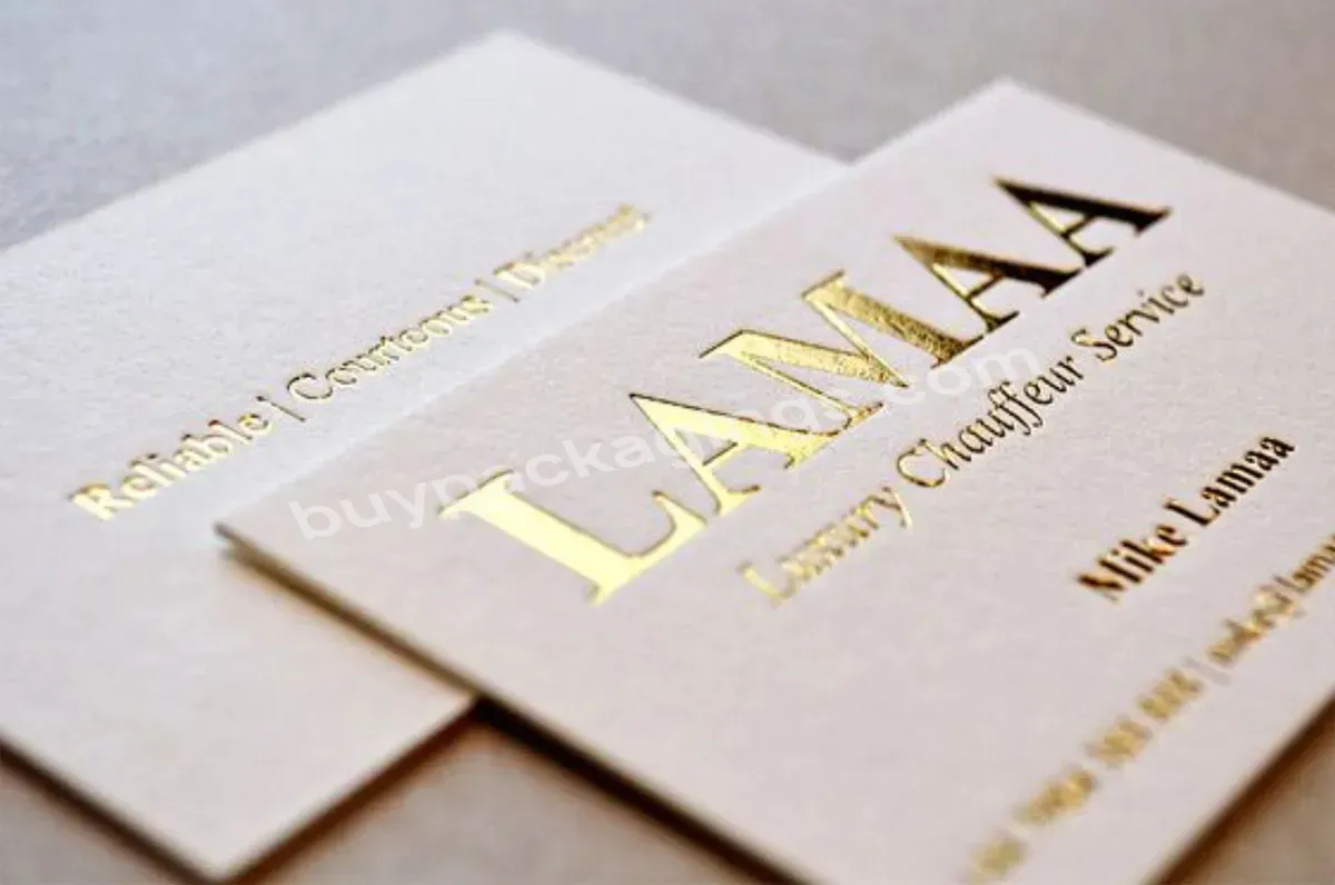 High Quality Business Card Cotton Card Printing Custom Letterpress Printing Paper Gold Foil Stamping Hot Stamping