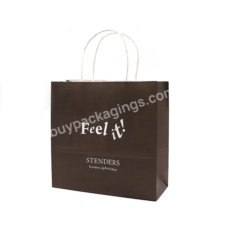 High Quality Cardboard Custom Logo Jewelry Packaging Paper Bag For Shopping