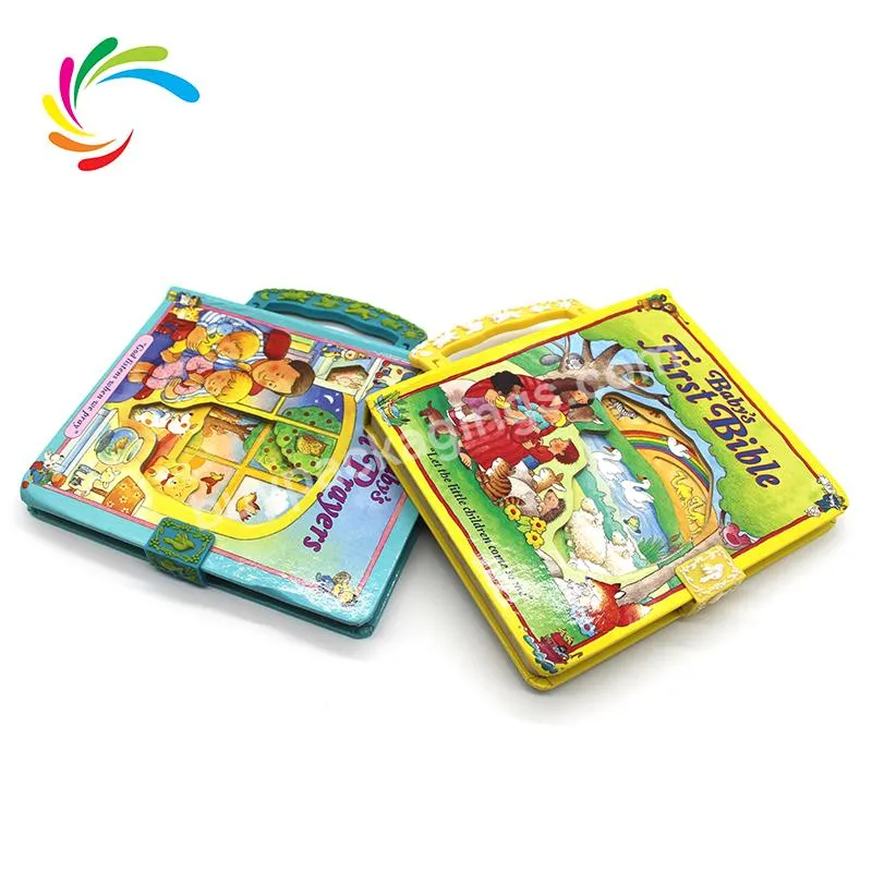 High Quality Cartoon Picture Children Story Book Printing Services, English Children Book Hardcover Printing with Handle