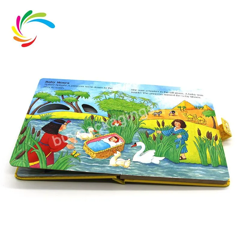 High Quality Cartoon Picture Children Story Book Printing Services, English Children Book Hardcover Printing with Handle